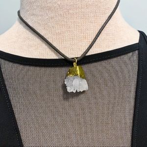 African Handmade crystal quartz Gem necklace